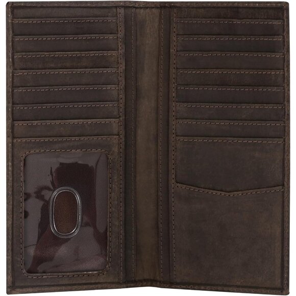 Top Grain Leather  Men's Long Wallet with RFID Blocking - Picture 1 of 7